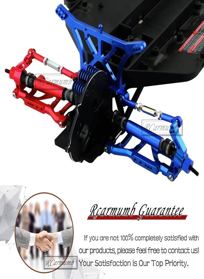 قطع غيار Rcarmumb RC المُحسّنة لسيارات Slash VXL 2WD، وRustler VXL 2WD، وBandit VXL 2WD، وStampede VXL 2WD بمقياس 1/10، طقم أبراج امتصاص الصدمات الأمامية والخلفية من سبيكة معدنية (قطعتان)، بديل للرقم 2530، لون أحمر - Image 5